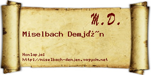 Miselbach Demjén névjegykártya
